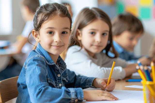 Estudiantes del sistema educativo británico